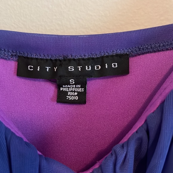City Studio Purple Cocktail Dress - Picture 3 of 5